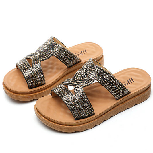 Rhinestone Soft Sole Non-slip Fashion Comfortable Slippers
