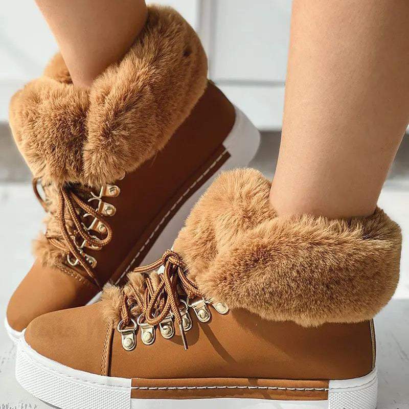 🔥Last Day 60% OFF - Plush Lined Concealed Wedge Snow Boots