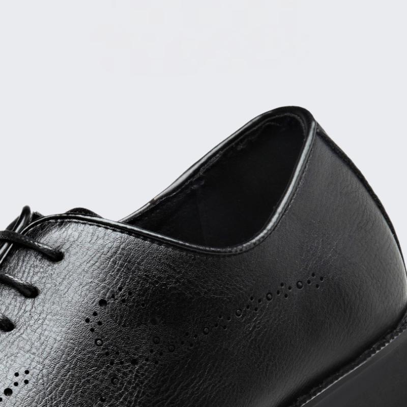 Italian handmade bullock breathable men's business banquet leather shoes