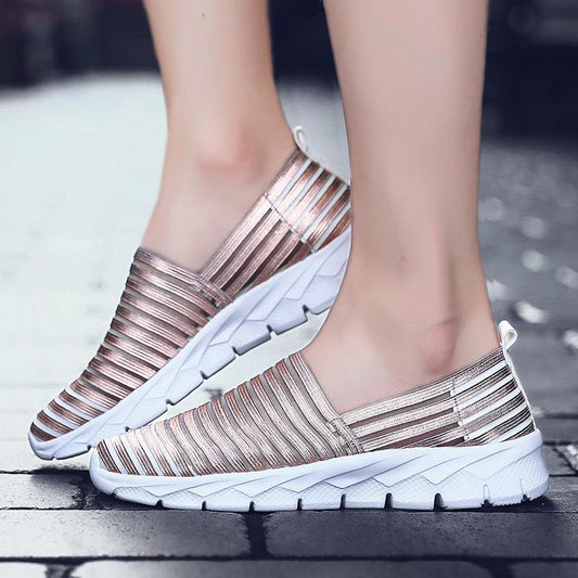 Mesh breathable comfortable lightweight stretch slip on shoes