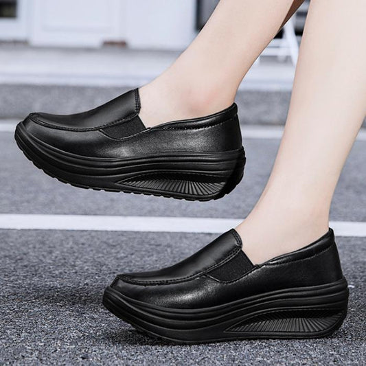 New stylish platform wedge heel casual ladies rocking shoes